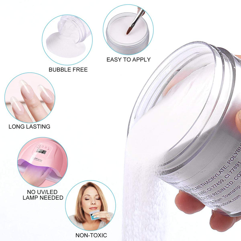 Professional Acrylic Nail Extension System Clear Acrylic Nail Powder, Acrylic Nail kit, Clear 4 Oz - BeesActive Australia