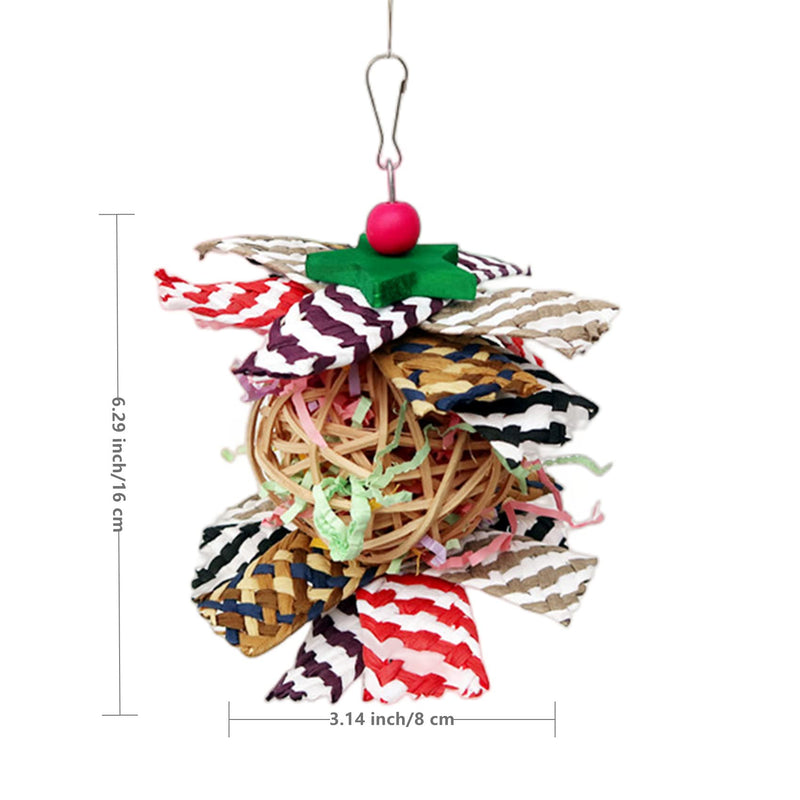 Parakeet Wood Swing Moon Shaped Hanging Ring Bird Branch Chew Parrot Toys Brown-Small - BeesActive Australia