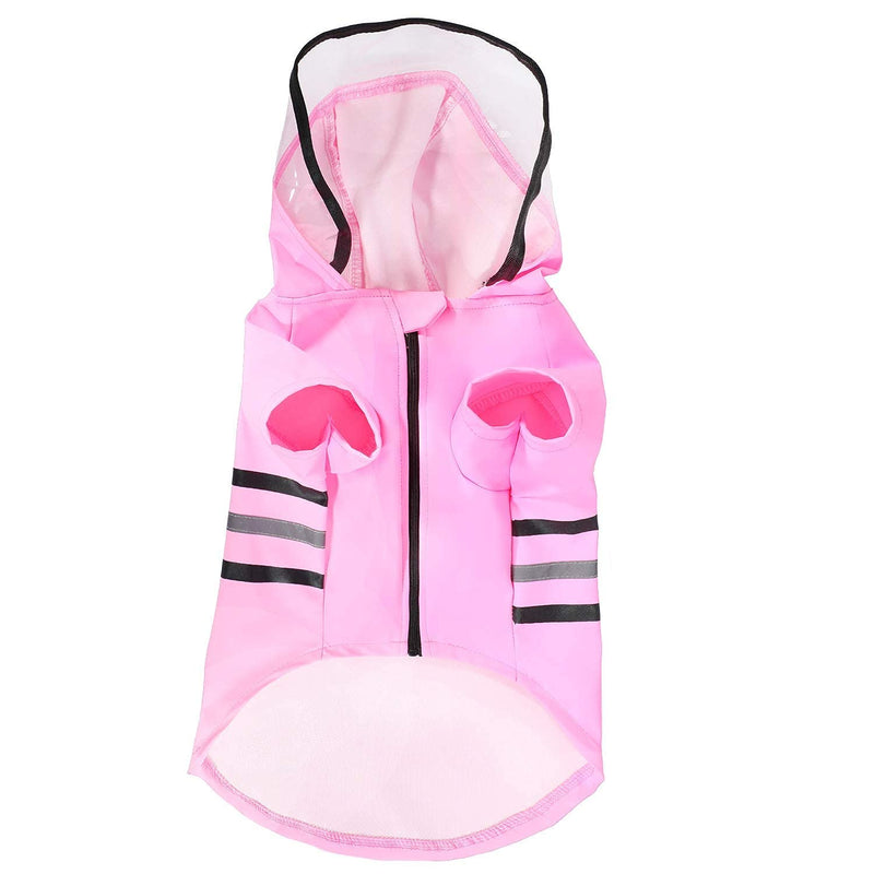 Wizland Dog Raincoat Dog Rain Jacket with Hood Lightweight Waterproof Jacket X-Small to XX-Large Dogs and Puppies Medium Blushing - BeesActive Australia