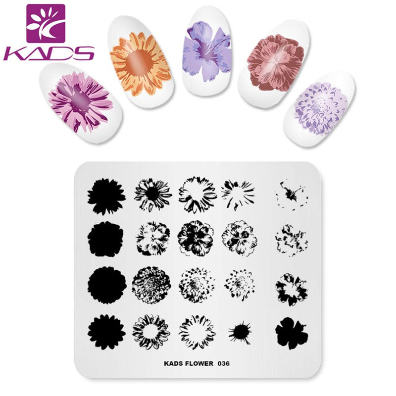 KADS Nail Art Stamp Plate Overprint Butterfly Flower Leaves Series Nail stamping plate Template Image Plate Nail Art DIY Decoration Tool - BeesActive Australia