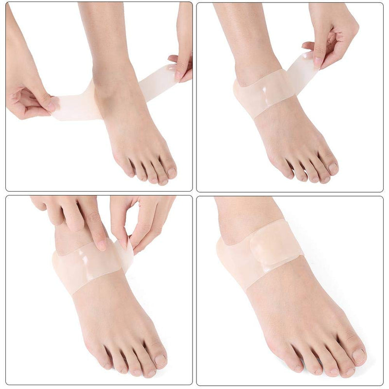 Heel Silicone Socks for Cracked Feet 2 Pair Moisturizing Gel Protector Sleeve Plantar Fasciitis Pedicure Foot Care Open Toe Socks Heel Protection - BeesActive Australia