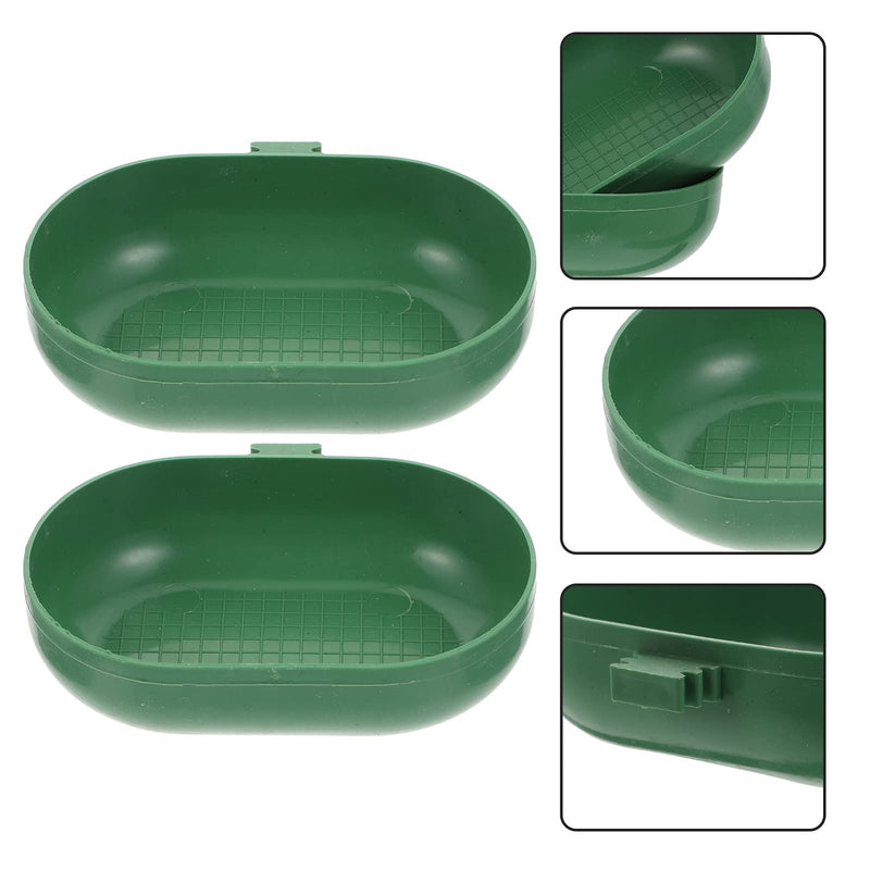 POPETPOP 2pcs Birds Bath Tub Parrot Bathtub Bird Bath Bowl Bird Shower Sink Cage Accessories for Parakeet Budgie Cockatiel Love Birds (Green) - BeesActive Australia