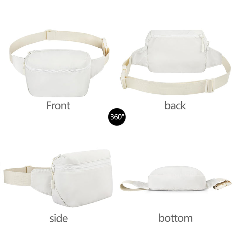 VOROLO Waist Pack for Running Fanny Pack for Women and Men Crossbody Belt Bag Bum Bag with Adjustable Strap for Sports Beige 2l Fanny Pack - BeesActive Australia