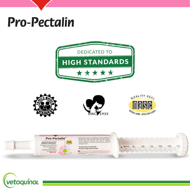 Vetoquinol Pro-Pectalin Oral Paste for Dogs & Cats – Chicken Flavor – Helps Reduce Occasional Loose Stool & Diarrhea, Balance Gut pH, Support Normal Digestion & Intestinal Flora 30cc - BeesActive Australia