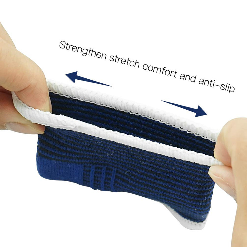 Luwint kid Compression Ankle Brace - Knitted Ankle Sleeve Sock Support for Sprains Arthritis Tendonitis Running Fitness, 1 Pair Blue Ankle - BeesActive Australia