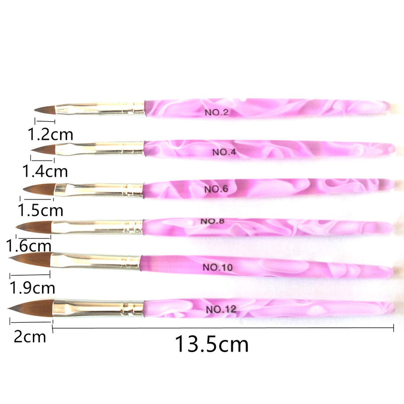 8pcs acrylic nail brush set for acrylic powder with glass dappen dish with lid for nails pincel para acrilico brushes for acrylic nails set uv gel nails Nail art acrylic Brush Liquid Crystal tools Style 2 - BeesActive Australia