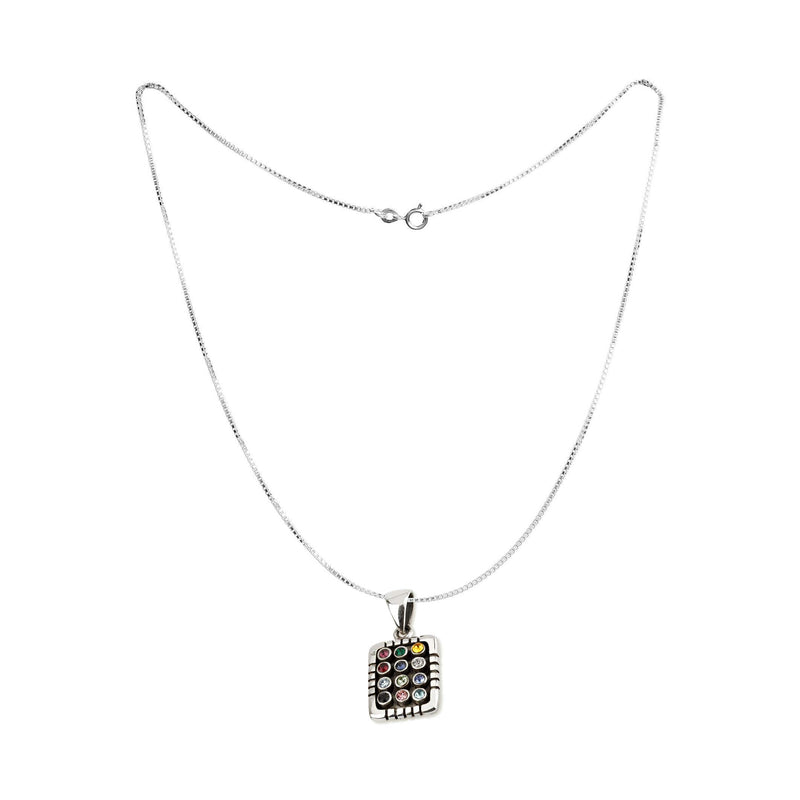 Ephod Breastplate Necklace, Priest Breastplate, Hebrew Jewelry, Hoshen Necklace, Tribes of Israel Necklace, 925 Sterling Silver Jewelry, Jewish Jewelry for Women, Mens Jewish Jewelry, Israel Blessing Necklace, Holy Land Souvenirs, Israeli Made Jewelry - BeesActive Australia