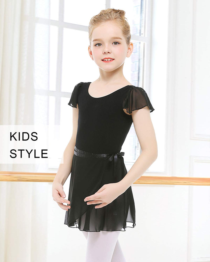 Stelle Ballet/Dance Chiffon Wrap Skirt for Toddler/Girls/Women 4-6 Years Black (Adjustable Tie) - BeesActive Australia