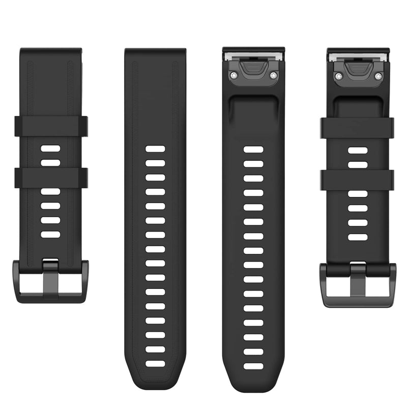 MOTONG for Garmin Fenix 7S Replacement Band with Quick Fit - Silicone Replacement Wrist Band Strap For Garmin Fenix 7S 6S Pro/ 6S/ 5S/5S Plus / Instinct 2s Black - BeesActive Australia