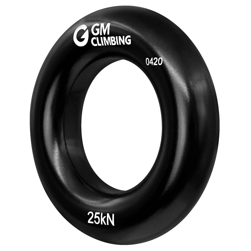 GM CLIMBING Rappel Ring 25kN for Rock Climbing Arborist Rescue Slackline Hammock Pack 1. Small-Black Pack of 2 - BeesActive Australia