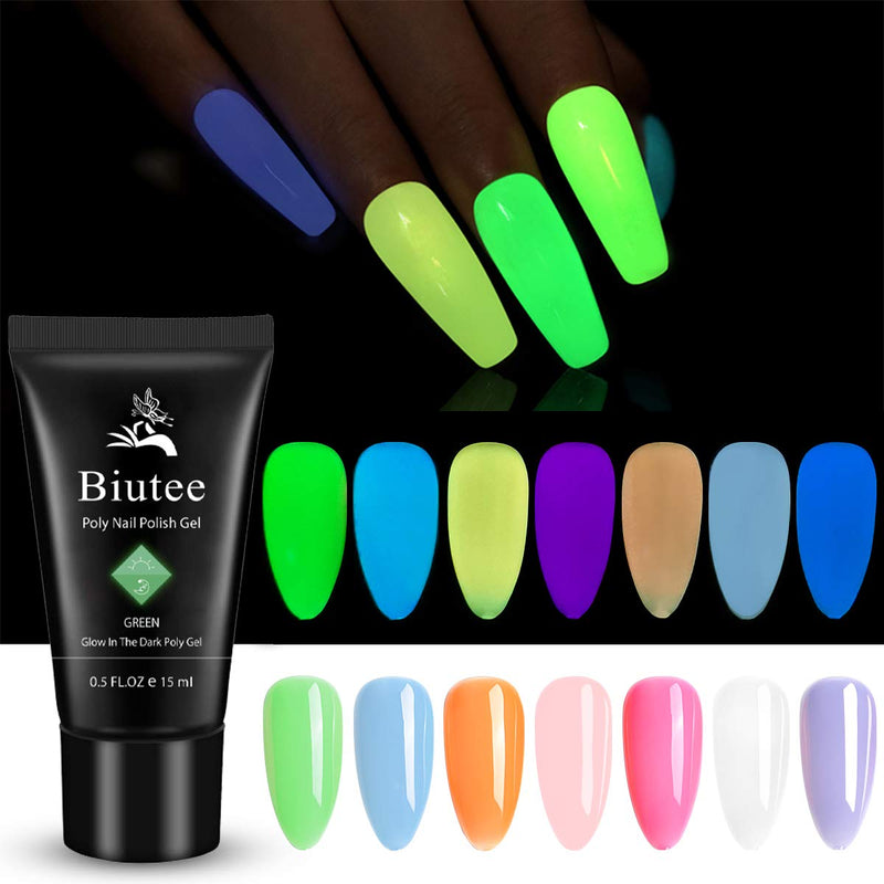 Glow In The Dark Builder Gel Poly Nail Extender Enhancement Builder Gel Luminous 7Colors 7Glow In The Dark - BeesActive Australia