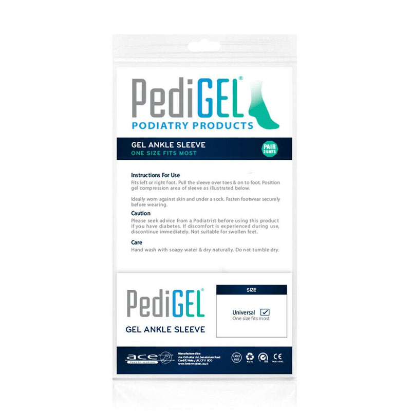 PediGel® - Medically Approved Ankle Sleeve With Gel Pads, Gel Ankle Sleeve, Ankle Protector - 2 Units - BeesActive Australia