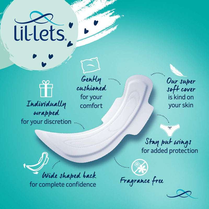 Lil-Lets Maternity Pads, Extra Long Maxi Thick Towels X 30, With Wings, 3 Packs of 10 Pads, Postpartum / After Birth Essential, Super Absorbent for Heavy Flow, Contoured Shape, Fragrance Free Maternity Maxi Pads - BeesActive Australia