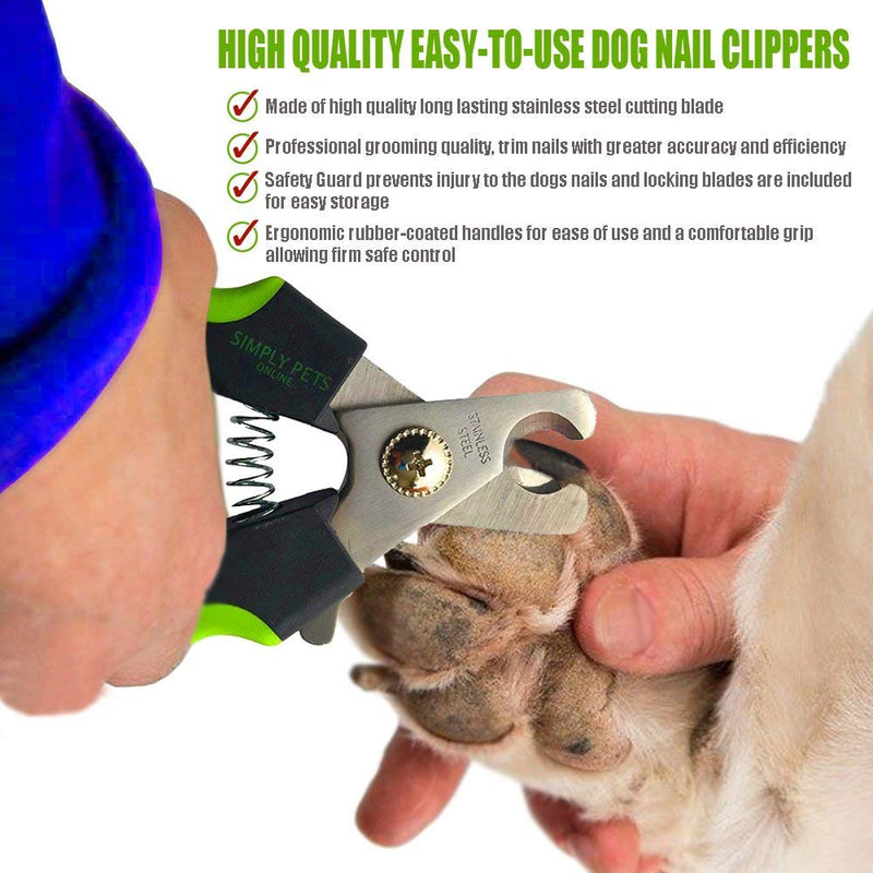 Dog Nail Clippers with Safety Guard - Superior Sharpness - Veterinarian Designed - Suitable for Large Dogs - Stainless Steel Dog Nail Trimmers - BeesActive Australia