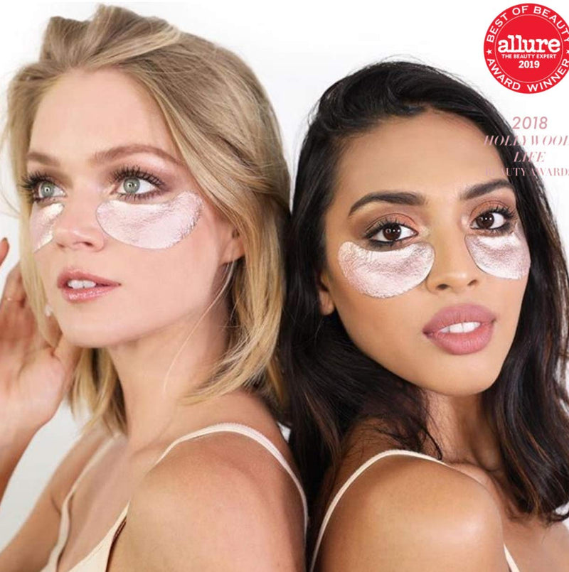 Gold Under Eye Patches | WANDER BEAUTY BAGGAGE CLAIM | Under Eye Mask, Brightens Dark Circles, Hyaluronic Acid Eye Mask - Puffy Under Eye Bags, Fine Lines, Wrinkles, Dullness, Hydrates, Moisturize (1 Pack Contains 6 Pairs of Rose Gold) 1 Pack - BeesActive Australia