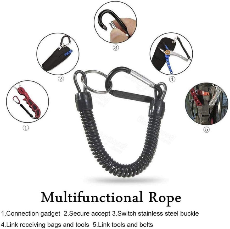 6pcs Pack Fishing Lanyards Boating Multicolor Fishing Ropes Secure Pliers Lip Grips Tackle Fish Tools(Color Ramdon) - BeesActive Australia