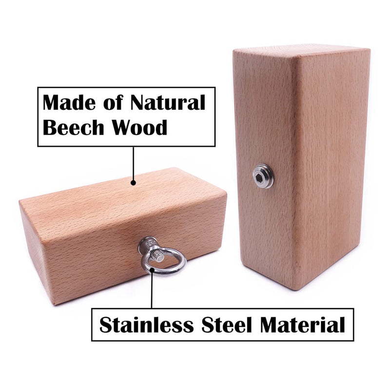 Lights Mountain Wooden Pinch Block Grip Hand Grip Workout Climbing Power Grips Forearm Finger Exerciser Strength Training Strengthener Equipment wooden grip - BeesActive Australia