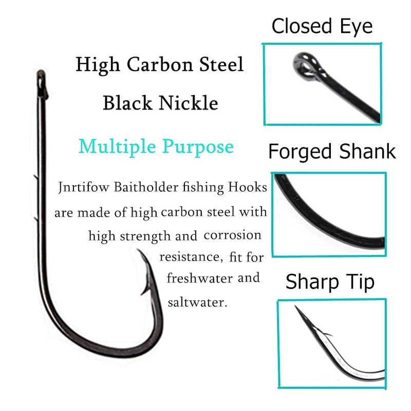 Baitholder Fishing Hooks 100pcs/ Pack Barbed Shank Beak Bait Holder Hooks 5/0-100pcs - BeesActive Australia