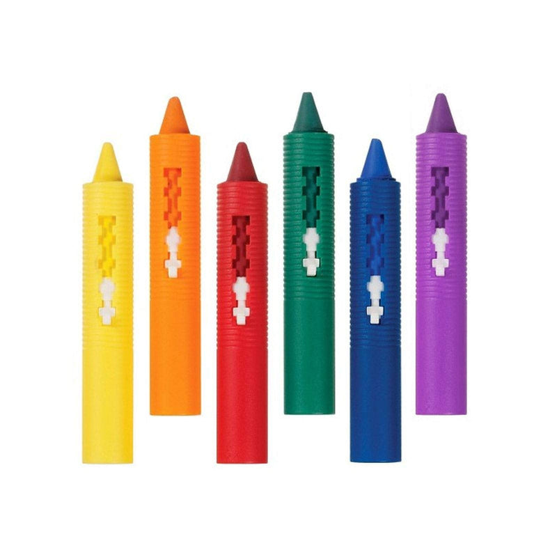 ASAB 6 Pack Baby Bath Crayons Non Toxic Education Fun Toy Easy Washable Wipe Clean Develop Creativity And Imagination Ages 3 Years + - BeesActive Australia