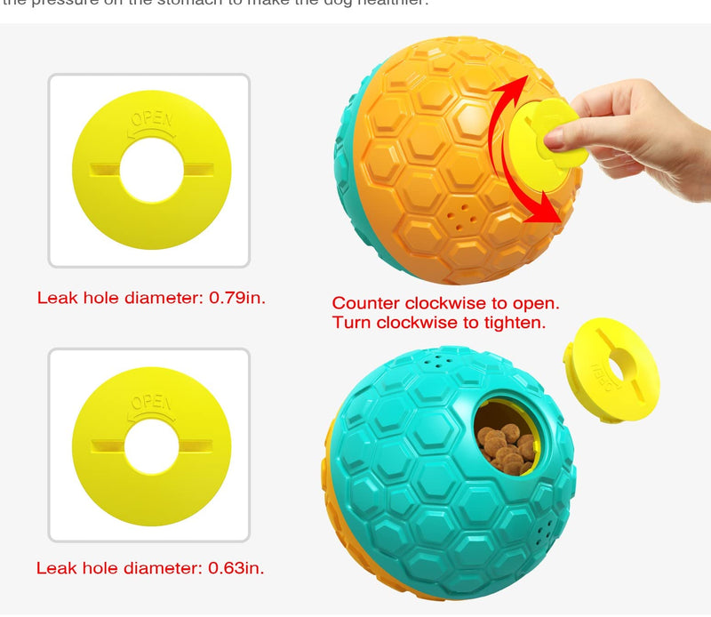 Interactive Food Toy for Dog and Cats, Pet Food Dispensor Tumbler Dog Treat Toy, Dog Slow Feeder Treat Dispensing Puzzle Toys for Small Dogs /Cats,Robot Shape Dog Toys Yellow Ball for large dog - BeesActive Australia