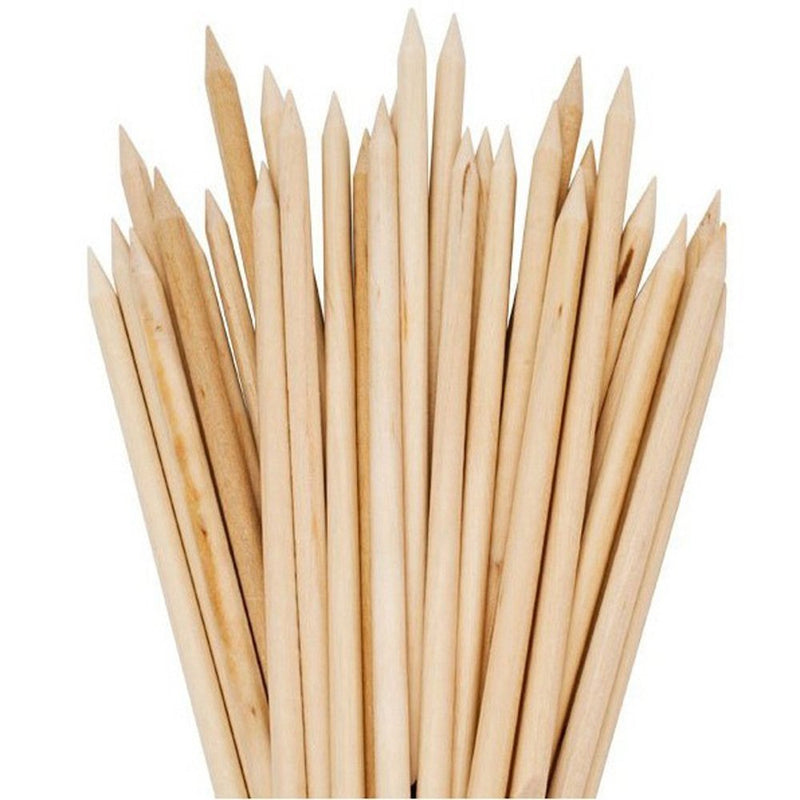 Orange Wood Sticks, Nail Art, Cuticle Pusher Remover, Manicure Pedicure Tool (50 Pieces) 50 Pieces - BeesActive Australia