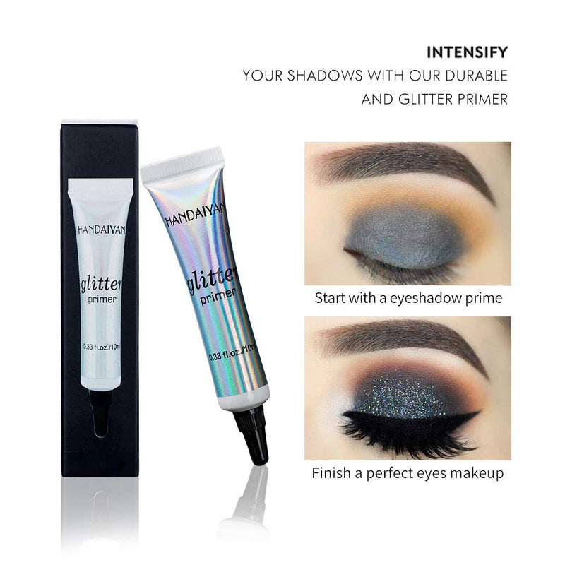 BELLESKY Glitter Eyeshadow Primer Gel Waterproof & Smudgeproof Eye Primer Base Glue Long-lasting & Professional Eye Shadow Primer Base for Eyes Body Face Lip (2 PCS, 10 ml) - BeesActive Australia