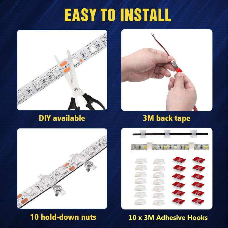 Vbakor Led Strip Lights Boat Lights, 12V Flexible RGB Strip Lights, IP65 Waterproof Boat Deck Lighting, Color Changing Marine Lights for Jon Bass Boat Sailboat Kayak, Fishing Boat Lights 10M-32.8FT - BeesActive Australia