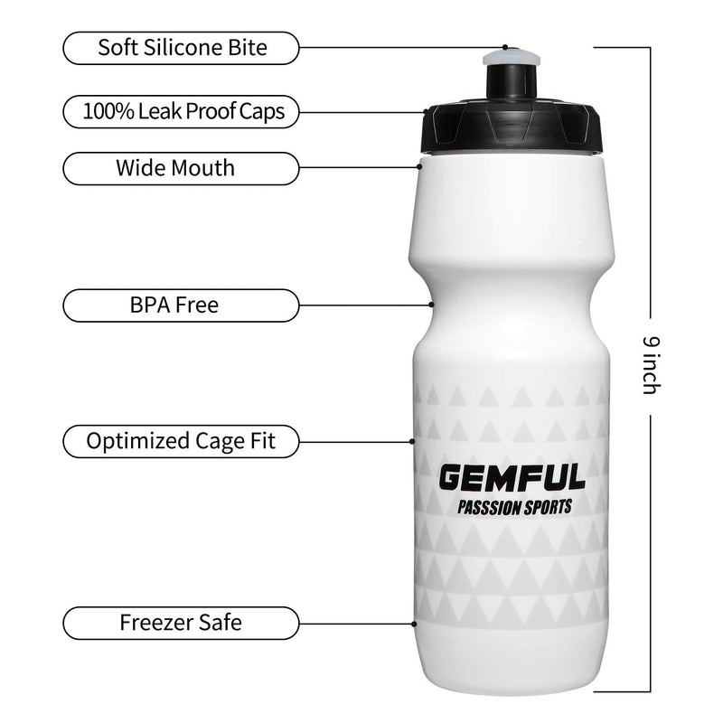 GEMFUL Bike Water Bottle Cage Lightweight with 24oz Bicycle Bottle - BeesActive Australia