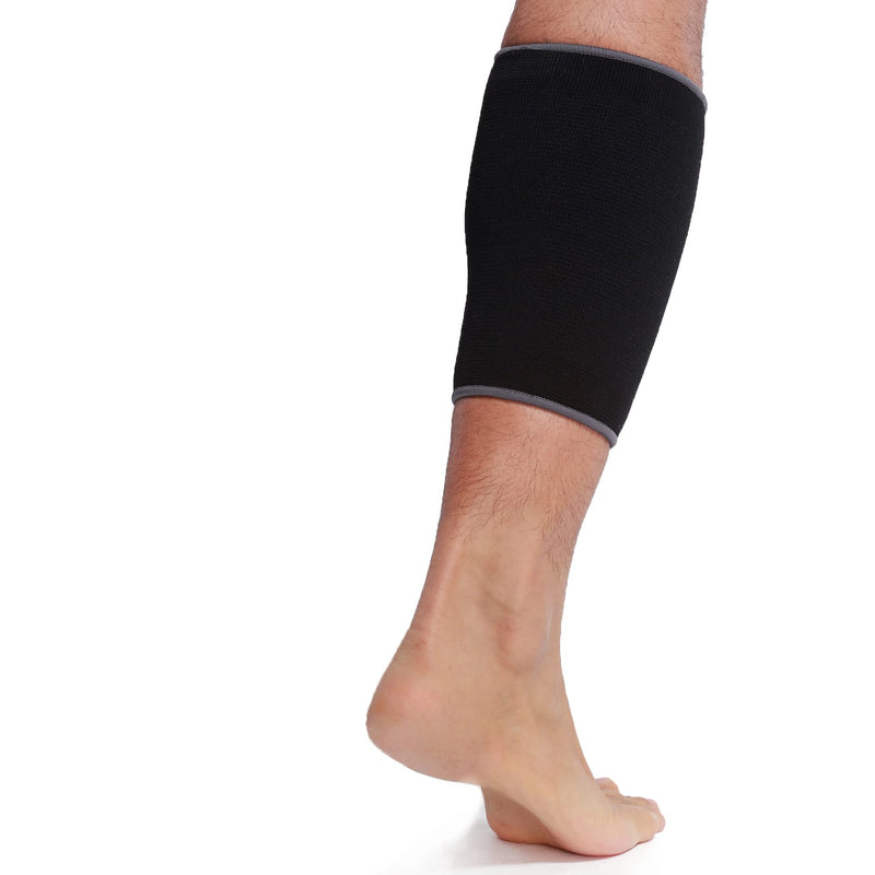 Neotech Care Calf Support Sleeve - Elastic & Breathable Knitted Fabric - Medium Compression - Black Colour (Size M, 1 Unit) - BeesActive Australia