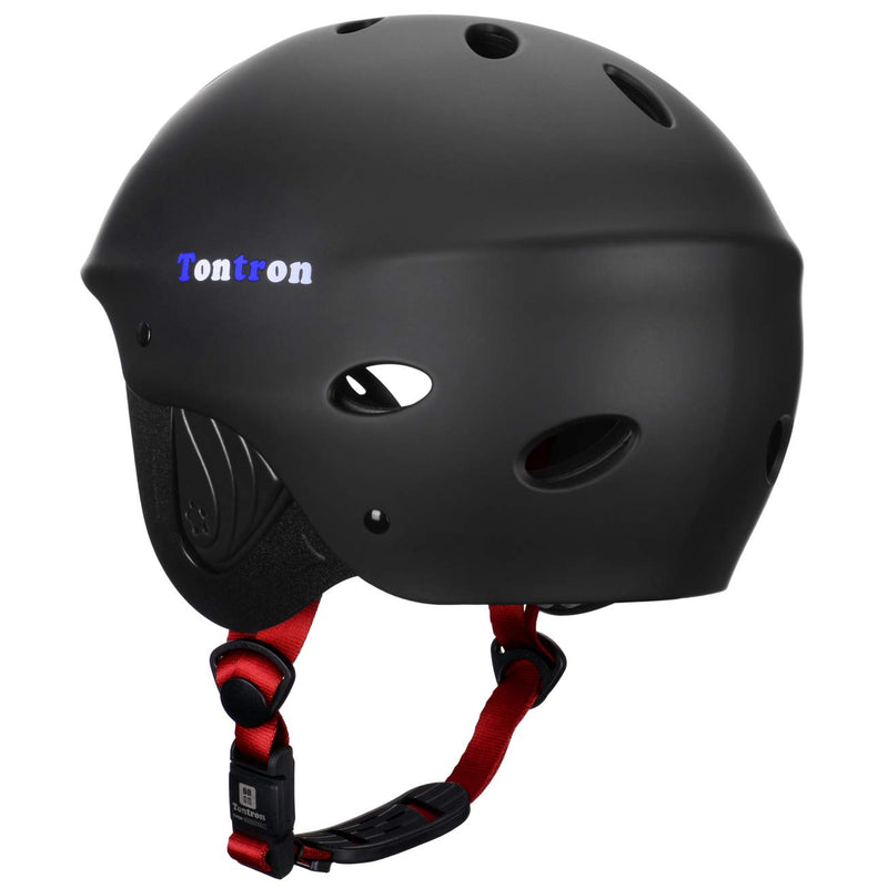 Tontron Adult Water Sports Helmet with Camera Mount Plate Matte GP_Black Medium - BeesActive Australia