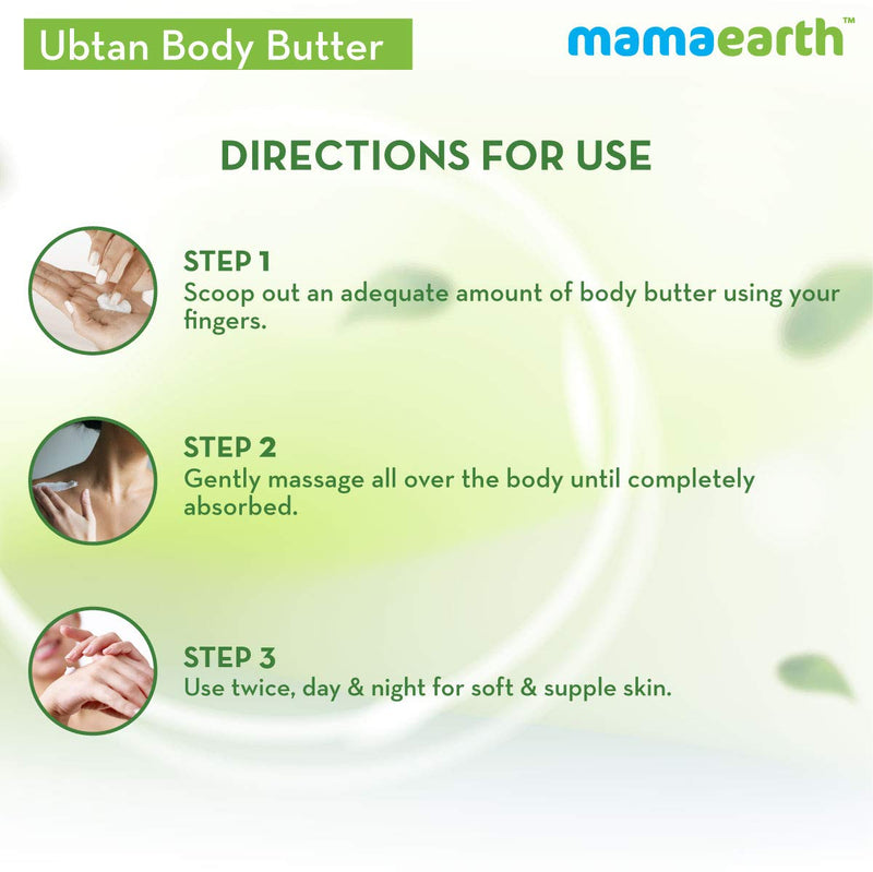 Mamaearth Ubtan Body Butter, For Dry Skin, For Winters, With Turmeric & Honey, For Deep Nourishment, 200g - BeesActive Australia