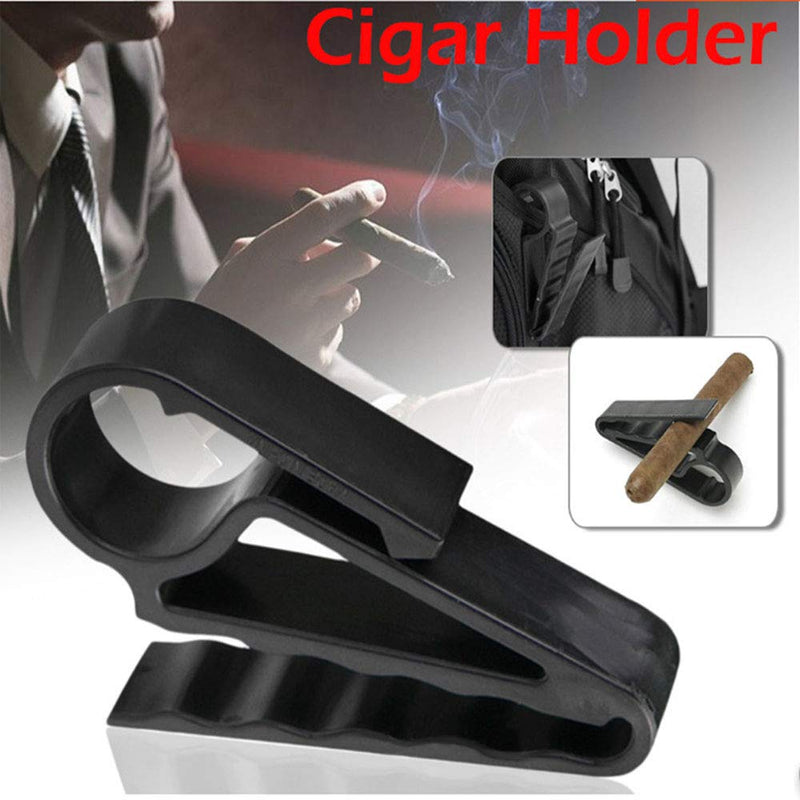 ZRM&E 2pcs Golf Cigar Holder Cigar Minder Cigarette Clamp Smoking Products for Golfers 2 Colors (Black + Yellow) - BeesActive Australia