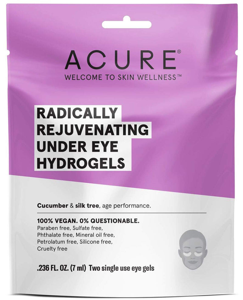 Acure Organics Radically Rejuvenating Under Eye Hydrogel Mask (Pack of 2) with Cucumber and Silk Tree, for Age Performance.236 fl. oz. - BeesActive Australia