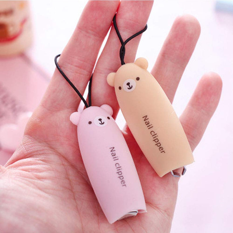 4Pcs Cartoon Silicone Case Stainless Steel Nail Clippers for Everyone Suitable for Gift - BeesActive Australia