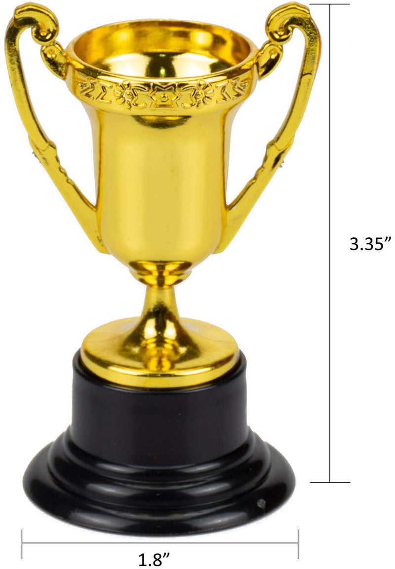 Nicunom 30 Pack Gold Award Trophies, 3.35" Plastic Gold Trophy Cups First Place Winner Award Trophies for Sports Tournaments, Competitions, Parties - BeesActive Australia