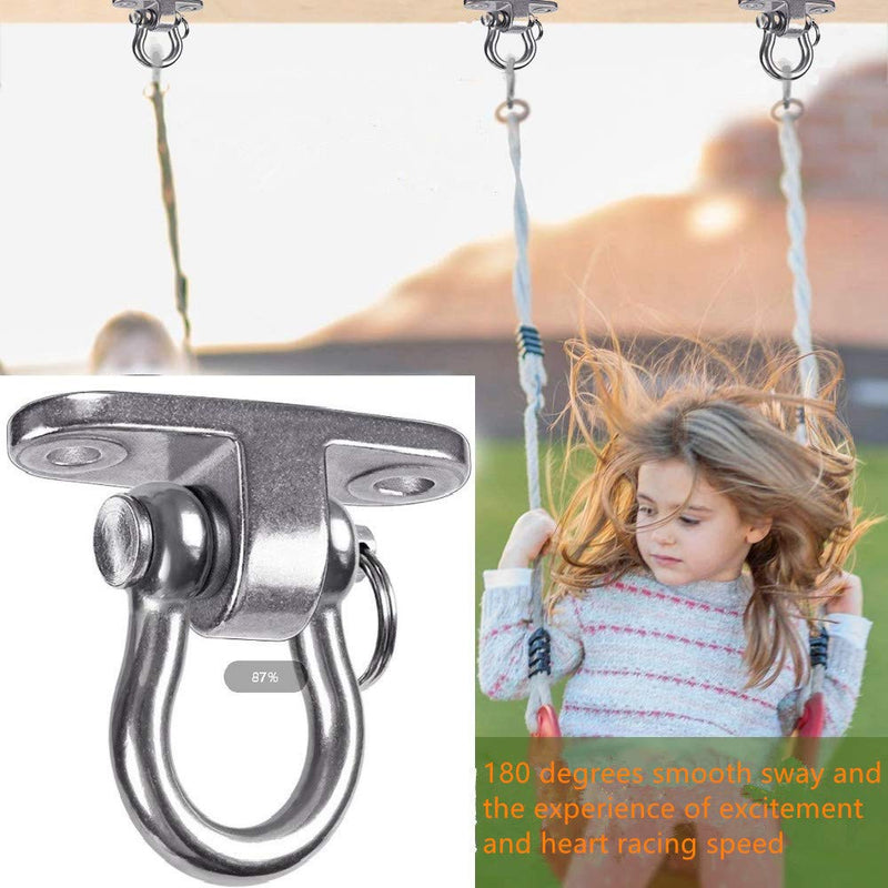 Dakzhou 2 Slient Bearing Swing Hanger, Anti-Rust Heavy Duty 180° Rotary Swing, 1500LB Wooden Concrete Playground Yoga Hammock Chair, Rope sandbag Porch Swing Frame - BeesActive Australia