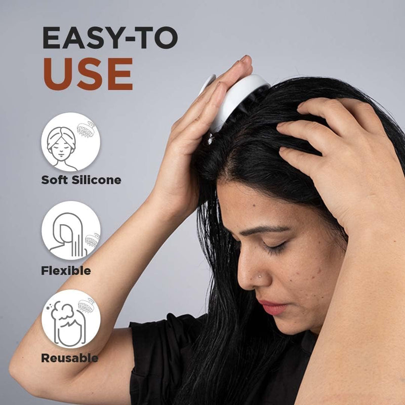 FURR Scalp Massager Brush | Hair Scalp Massager Hair Growth | Head Massager Scalp for Hair Growth | Hair Massager Scalp | Reduces Dandruff | Silicon Scalp Massager | Hair Scrubber | Shower Hair Brush - BeesActive Australia