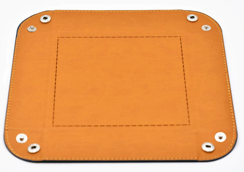 Dice Tray - Dice Rolling Tray Leather Collapsible Tray for Tabletop RPG D&D (DND) Pathfinder Role Playing Game Yellow - BeesActive Australia