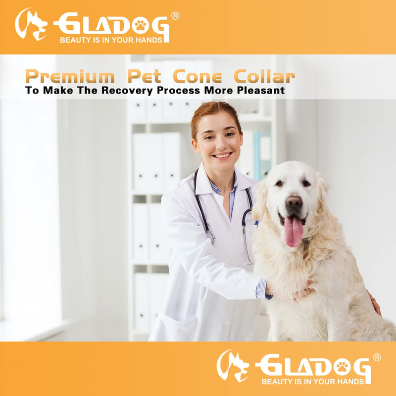 Soft Dog Cone Collar, 2 PCS (for Exact Size) Flexible Plastic Cone for Dogs After Surgery, Dog Recovery Collar, Adjustable E-Collar for Large/Medium/Small Dogs Cat, Comfy Elizabethan Collar M - BeesActive Australia