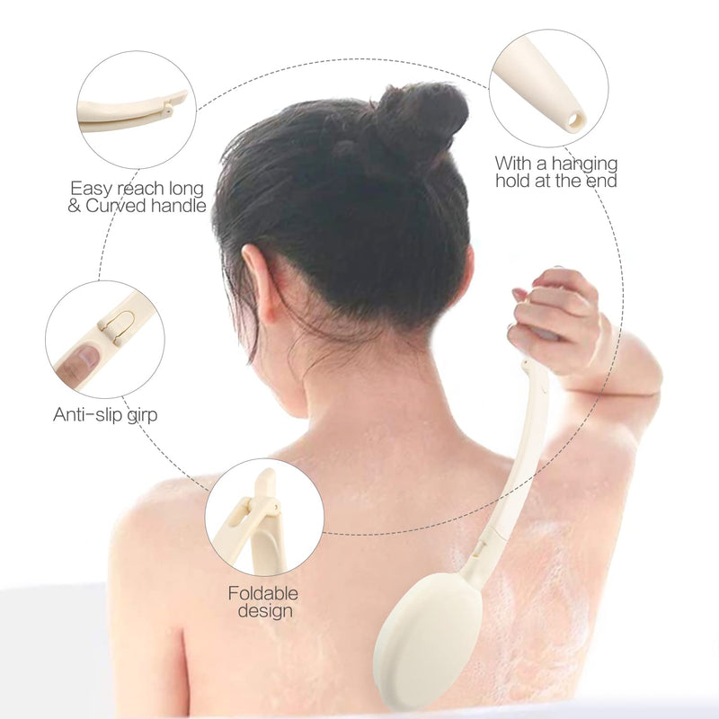 LFJ Body Lotion Applicator for Back, Foldable Long Handled Oils Sun Cream Applicator Bathroom Aids for Men Women Foldable Handle - BeesActive Australia
