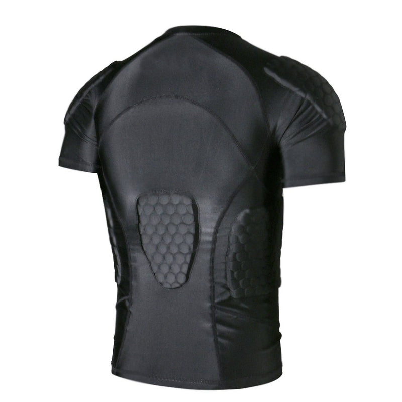 TUOY Padded Compression Shirt – Adult Sizes & 6 Pads Padded Protective Shirt for Football Paintball Baseball Adult XL - BeesActive Australia