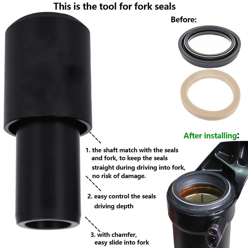 Dust Seal Installation Tool Fork Dust Seal Driver Dust Wiper Installation Tool Guide Compatible for Fox Rockshox Suspension Fork Lower Leg in 30mm 32mm 34mm 35mm 36mm 40mm Size 30 - BeesActive Australia