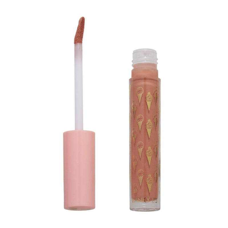 Winky Lux Double Matte Whip, Liquid Wet Lipstick, Long-Lasting Matte Lip Color, Hydrating Makeup with Vanilla and Avocado Oil, 0.14 Oz, Angel Foodcake - BeesActive Australia