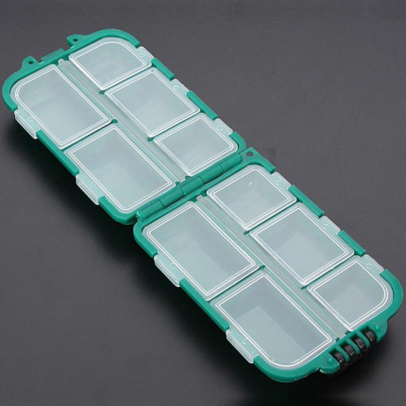 Fishing Tackle Box, 10 grids Plastic Box Waterproof Hard Fishing Tackle Box Case Hooks Lures Baits Storage Organizer Box Utility Boxes - BeesActive Australia