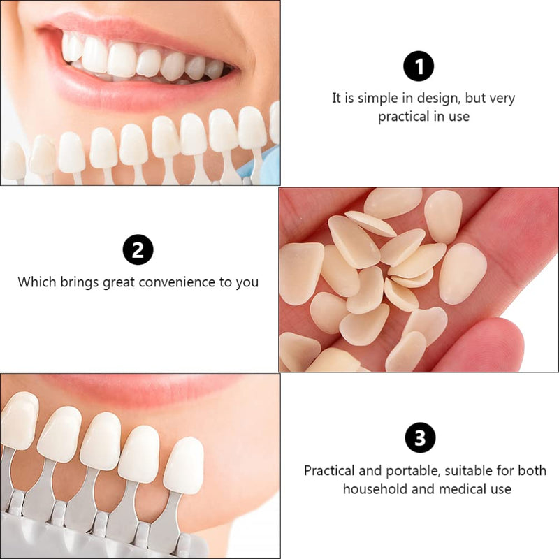 Hemoton 200pcs Teeth Veneers Temporary Tooth Kit Moldable Fake Teeth Resin Teeth Bead Replacementfor Missing Broken Teeth - BeesActive Australia