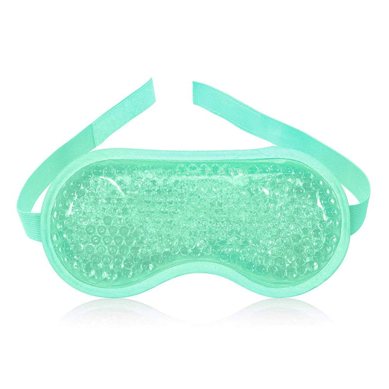 TEEROVA Cooling Eye Mask with Gel Bead - Reusable Gel Eye Mask for Dark Circles, Puffy Eyes, Dry Eyes, Headaches, Migraines, Sinus (Green) - BeesActive Australia