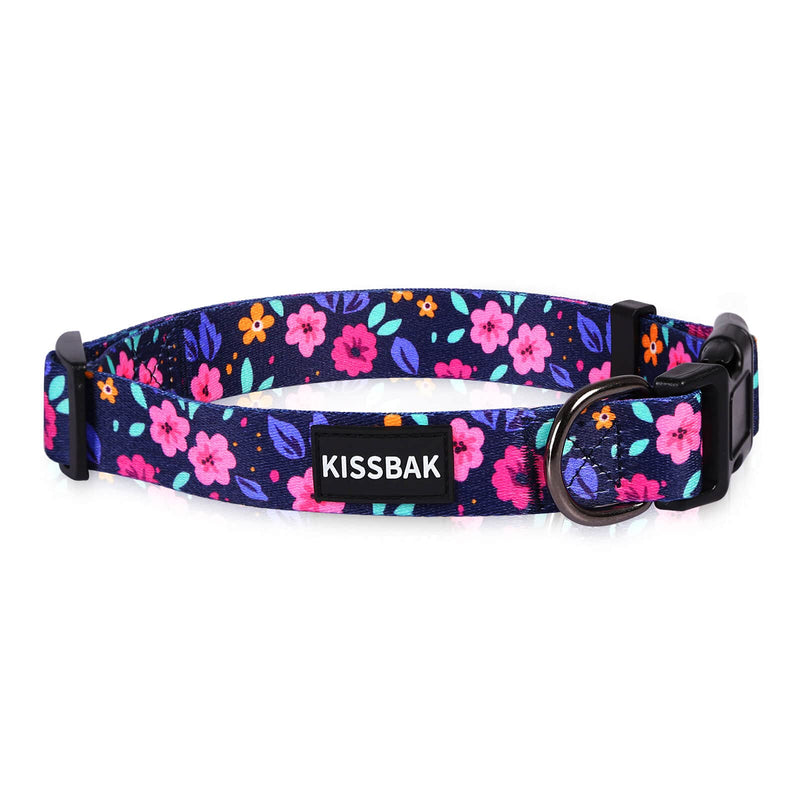 KISSBAK Dog Collar for Small-Medium-Large Dogs - Special Design Cute Girl Dog Pet Collar Soft Adjustable Fancy Floral Girl Puppy Dog Collars Medium - BeesActive Australia