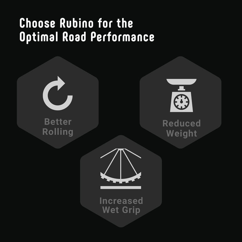 Vittoria Rubino Pro IV Graphene 2.0 - Performance Road Bike Tire - Tubeless Ready Bicycle Tires 700x25c Black - BeesActive Australia