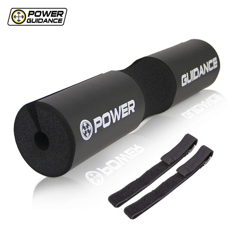 POWER GUIDANCE Barbell Squat Pad - Neck & Shoulder Protective Pad - Great for Squats, Lunges, Hip Thrusts, Weight Lifting & More - Fit Standard and Olympic Bars Perfectly Black - BeesActive Australia