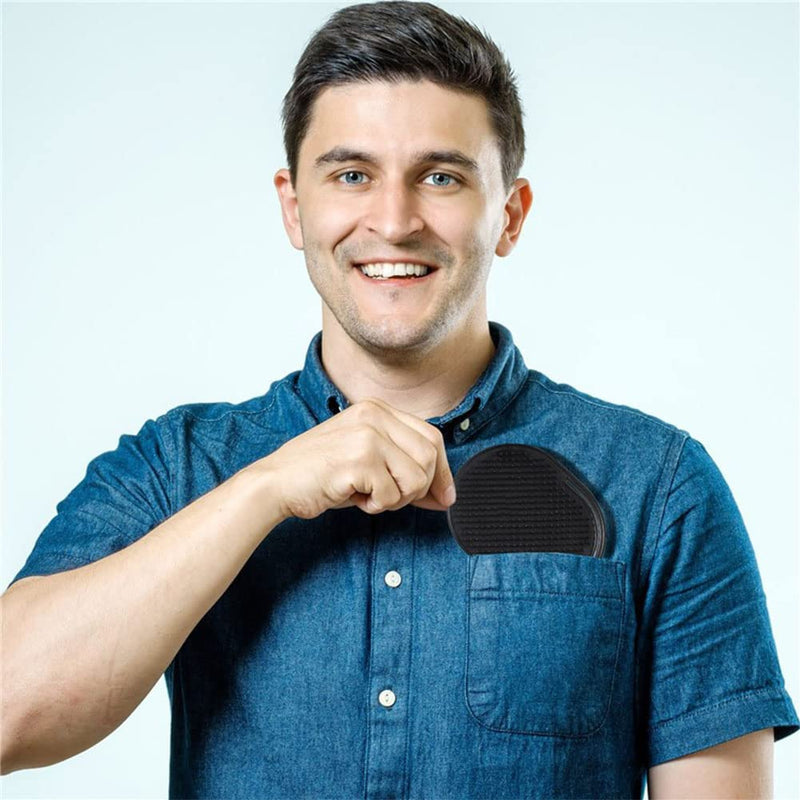 3 PACK Hand Pocket Comb Scalp Massager Portable Soft Pocket Men Black Brush Accessories for Home Travel Office - BeesActive Australia